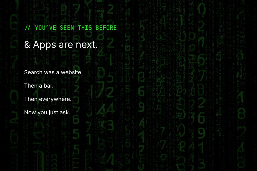 You've seen this before: apps are next