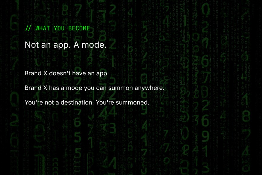 What you become: not an app, a mode